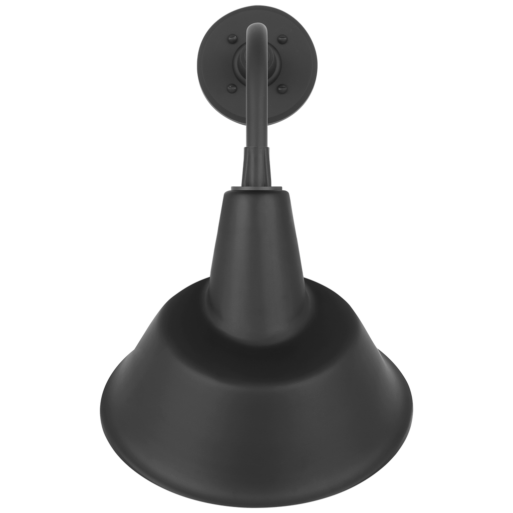 Academy 11" Rex Barn Light | Matte Black | 12.5 | 12.5" Matte Black Tilted Bowers Shade