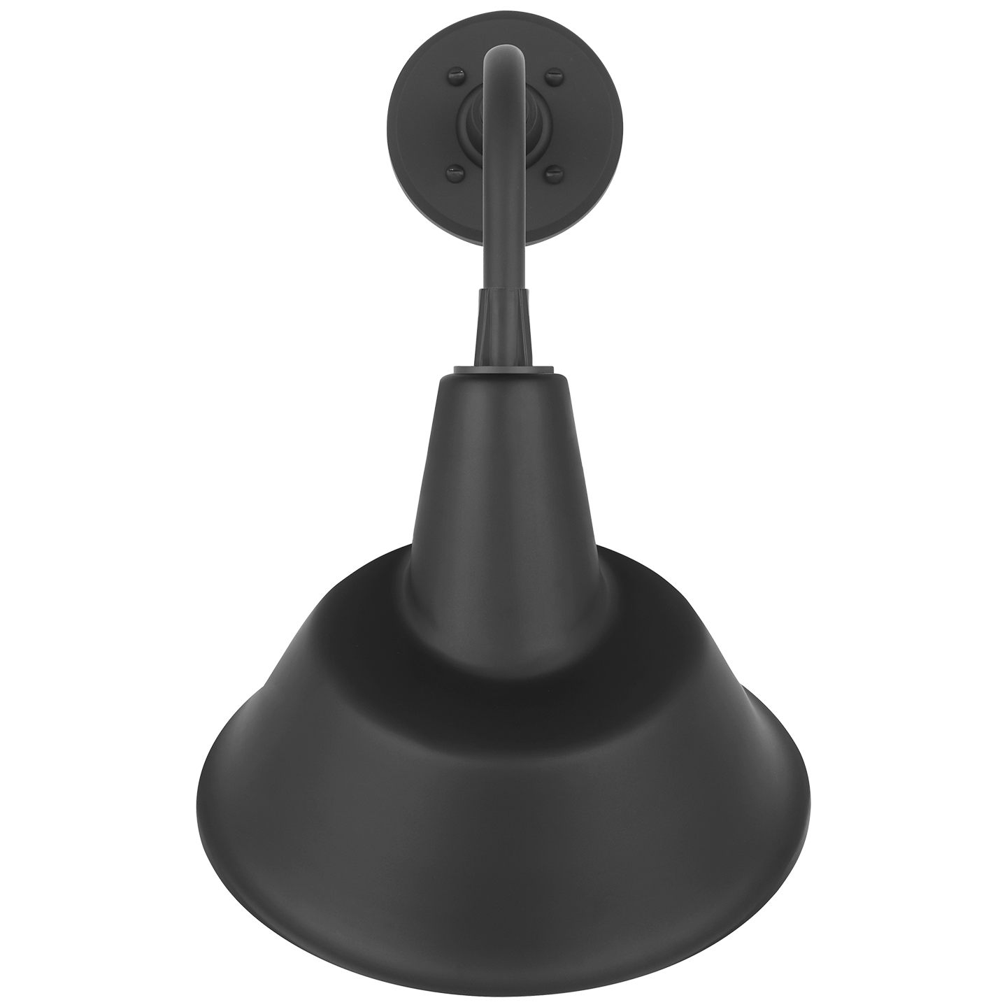 Academy 11" Rex Barn Light | Matte Black | 12.5 | 12.5" Matte Black Tilted Bowers Shade