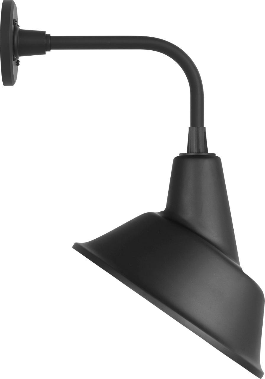 Academy 11" Rex Barn Light | Matte Black | 12.5 | 12.5" Matte Black Tilted Bowers Shade