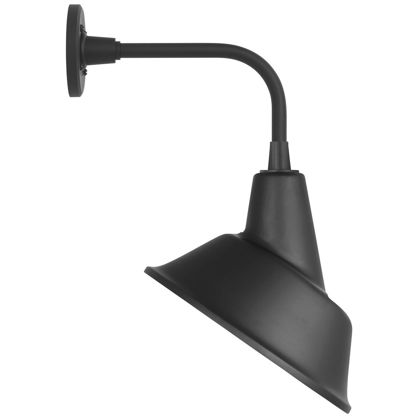 Academy 11" Rex Barn Light | Matte Black | 12.5 | 12.5" Matte Black Tilted Bowers Shade