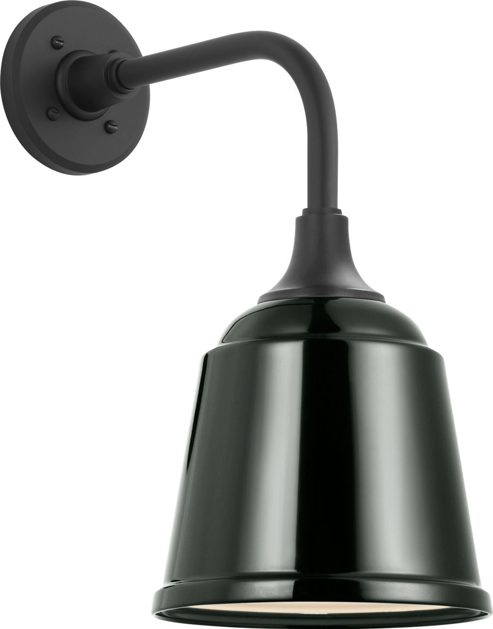 Academy 11" Rex Barn Light | Matte Black | 8 | 8" Green Rockhouse Shade