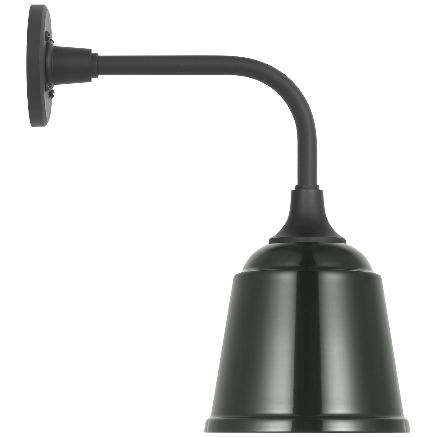 Academy 11" Rex Barn Light | Matte Black | 8 | 8" Green Rockhouse Shade