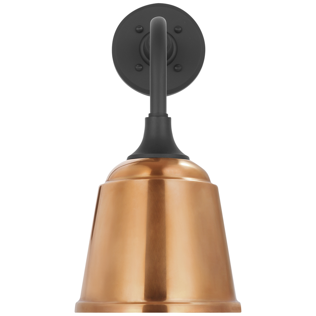 Academy 11" Rex Barn Light | Matte Black | 8 | 8" Soft Copper Rockhouse Shade