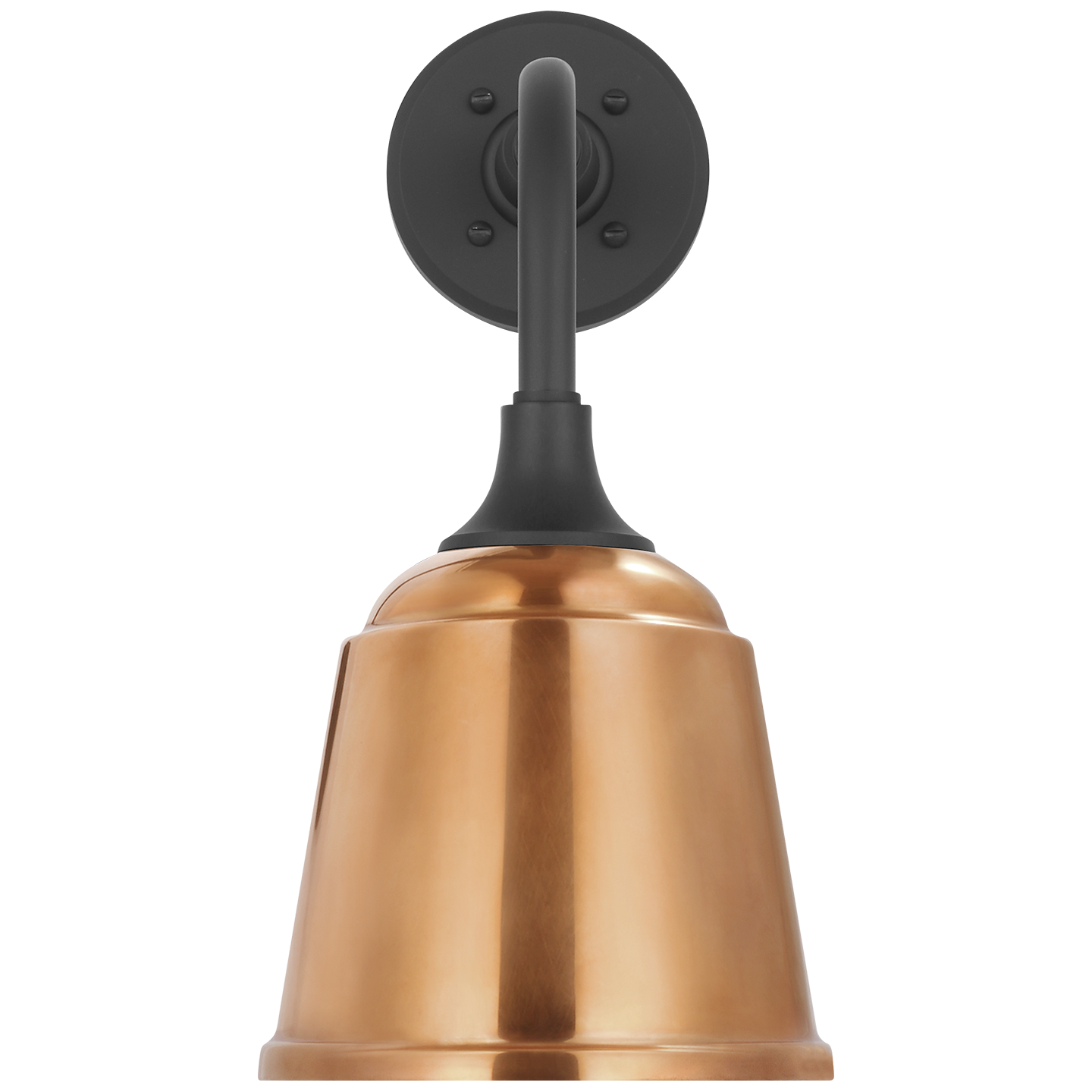 Academy 11" Rex Barn Light | Matte Black | 8 | 8" Soft Copper Rockhouse Shade