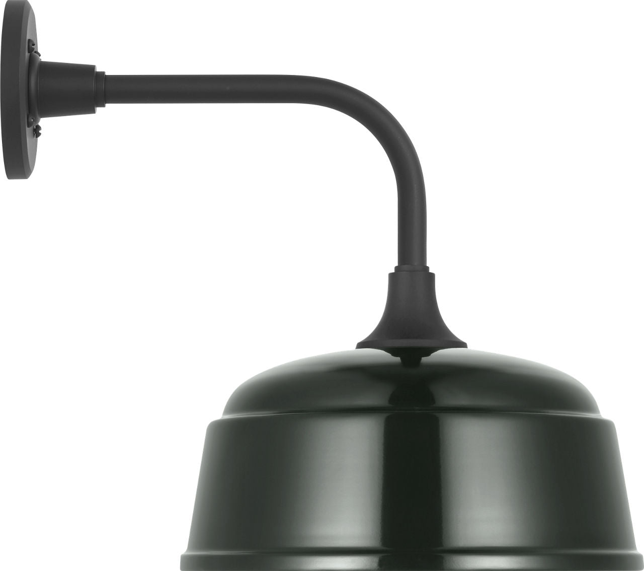 Academy 11" Rex Barn Light | Matte Black | 12.5 | 12.5" Green Rockhouse Shade