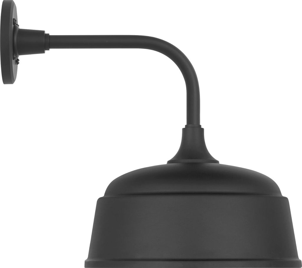 Academy 11" Rex Barn Light | Matte Black | 12.5 | 12.5" Matte Black Rockhouse Shade