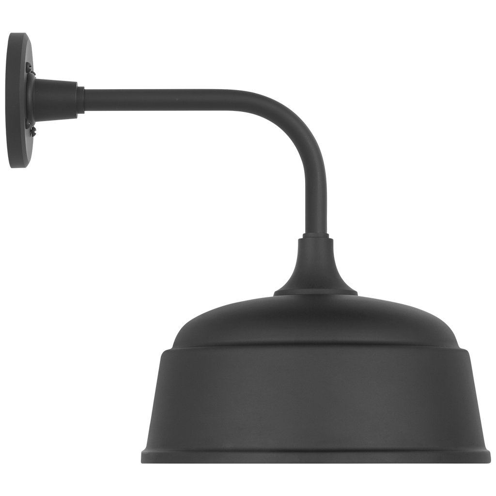 Academy 11" Rex Barn Light | Matte Black | 12.5 | 12.5" Matte Black Rockhouse Shade