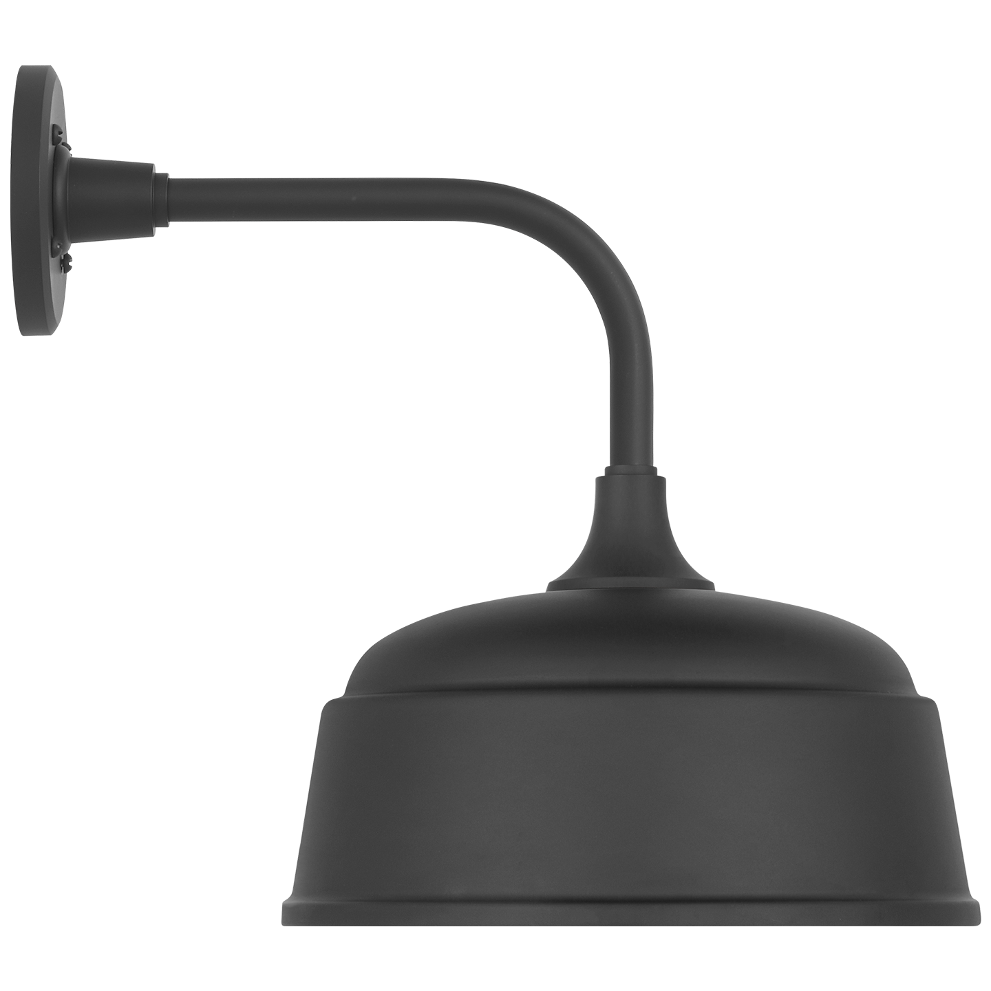 Academy 11" Rex Barn Light | Matte Black | 12.5 | 12.5" Matte Black Rockhouse Shade