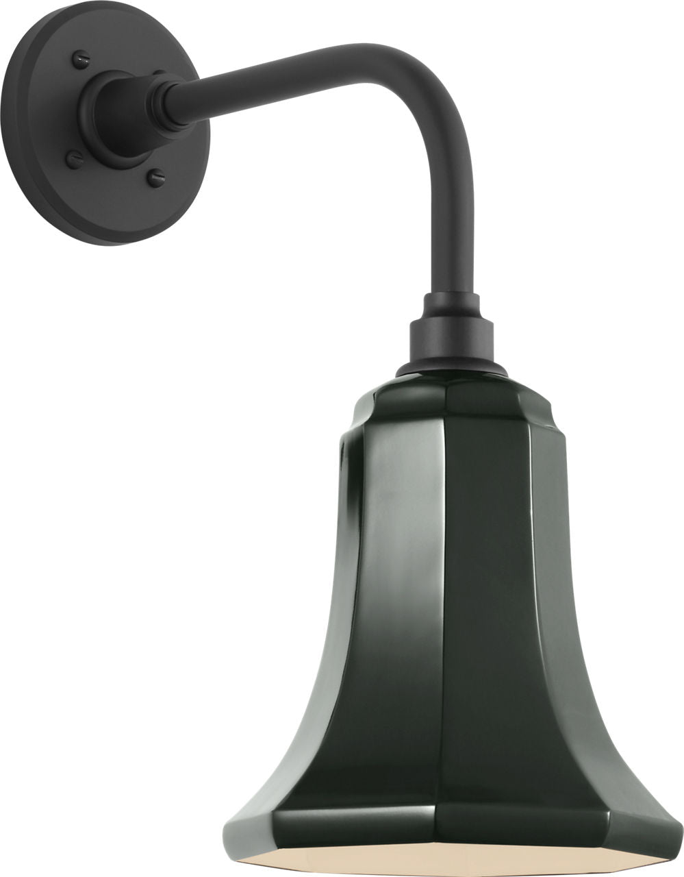 Academy 11" Rex Barn Light | Matte Black | 7.5 | 7.5" Green Savannah Shade