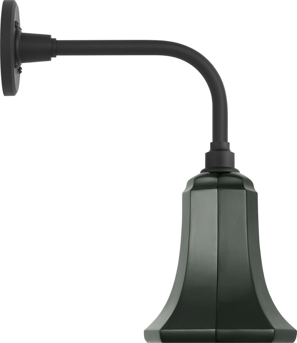 Academy 11" Rex Barn Light | Matte Black | 7.5 | 7.5" Green Savannah Shade