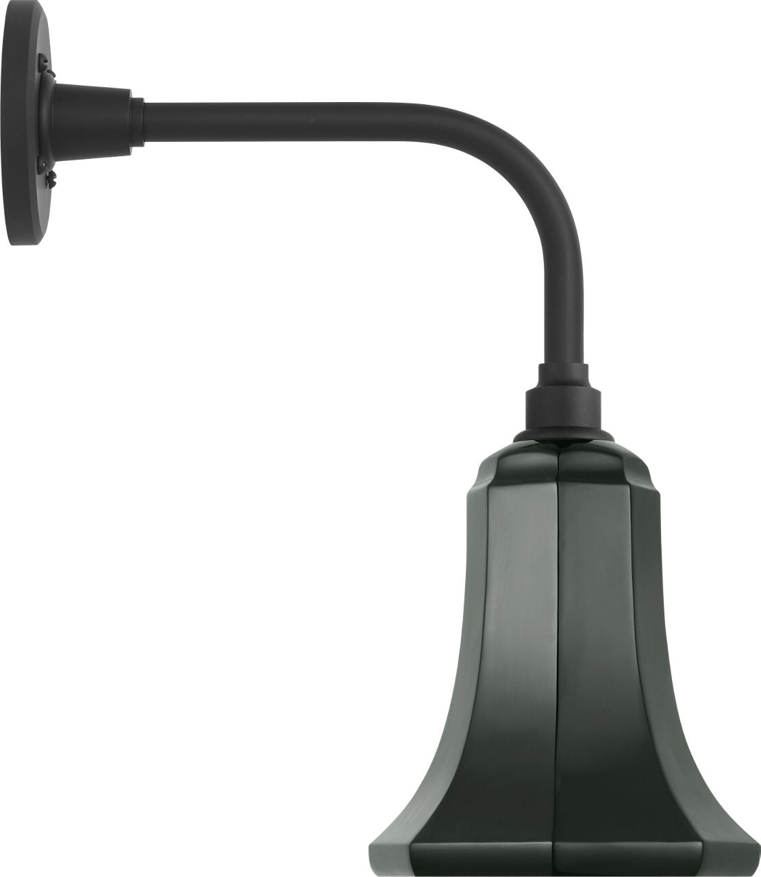 Academy 11" Rex Barn Light | Matte Black | 7.5 | 7.5" Green Savannah Shade