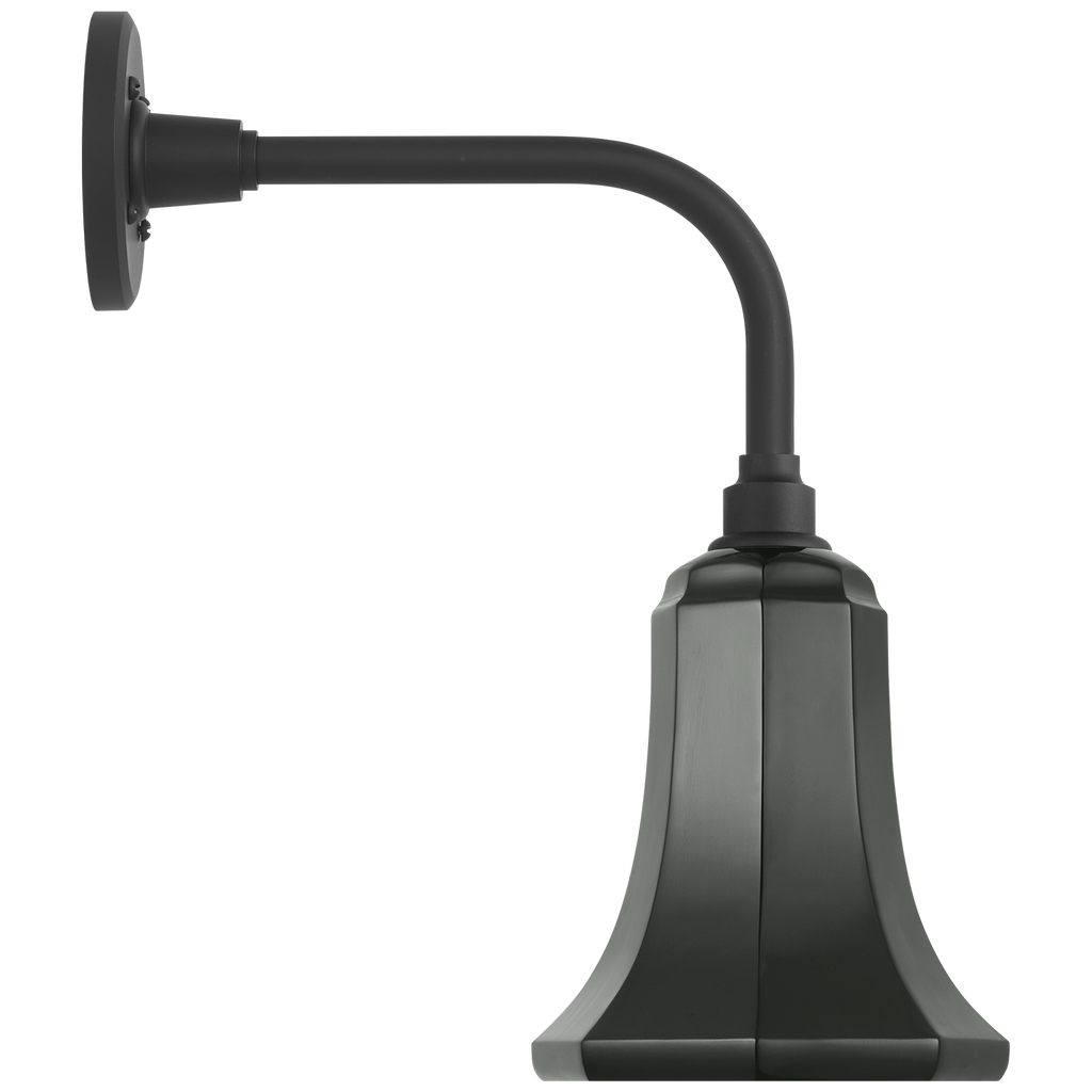 Academy 11" Rex Barn Light | Matte Black | 7.5 | 7.5" Green Savannah Shade