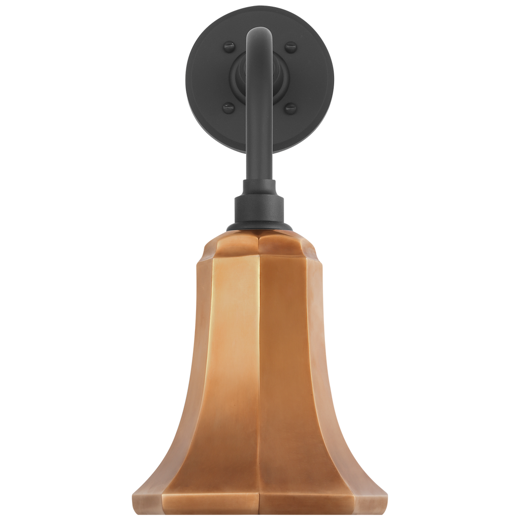 Academy 11" Rex Barn Light | Matte Black | 7.5 | 7.5" Soft Copper Savannah Shade