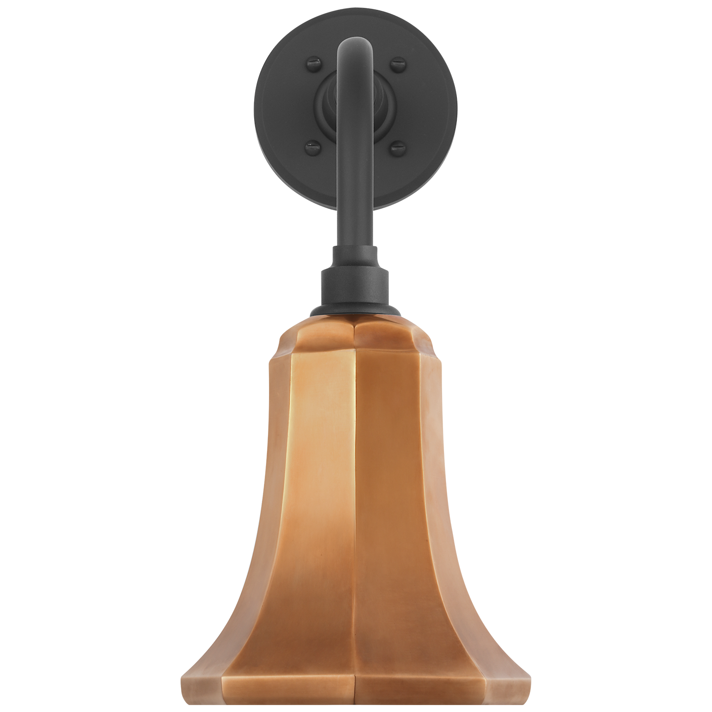 Academy 11" Rex Barn Light | Matte Black | 7.5 | 7.5" Soft Copper Savannah Shade