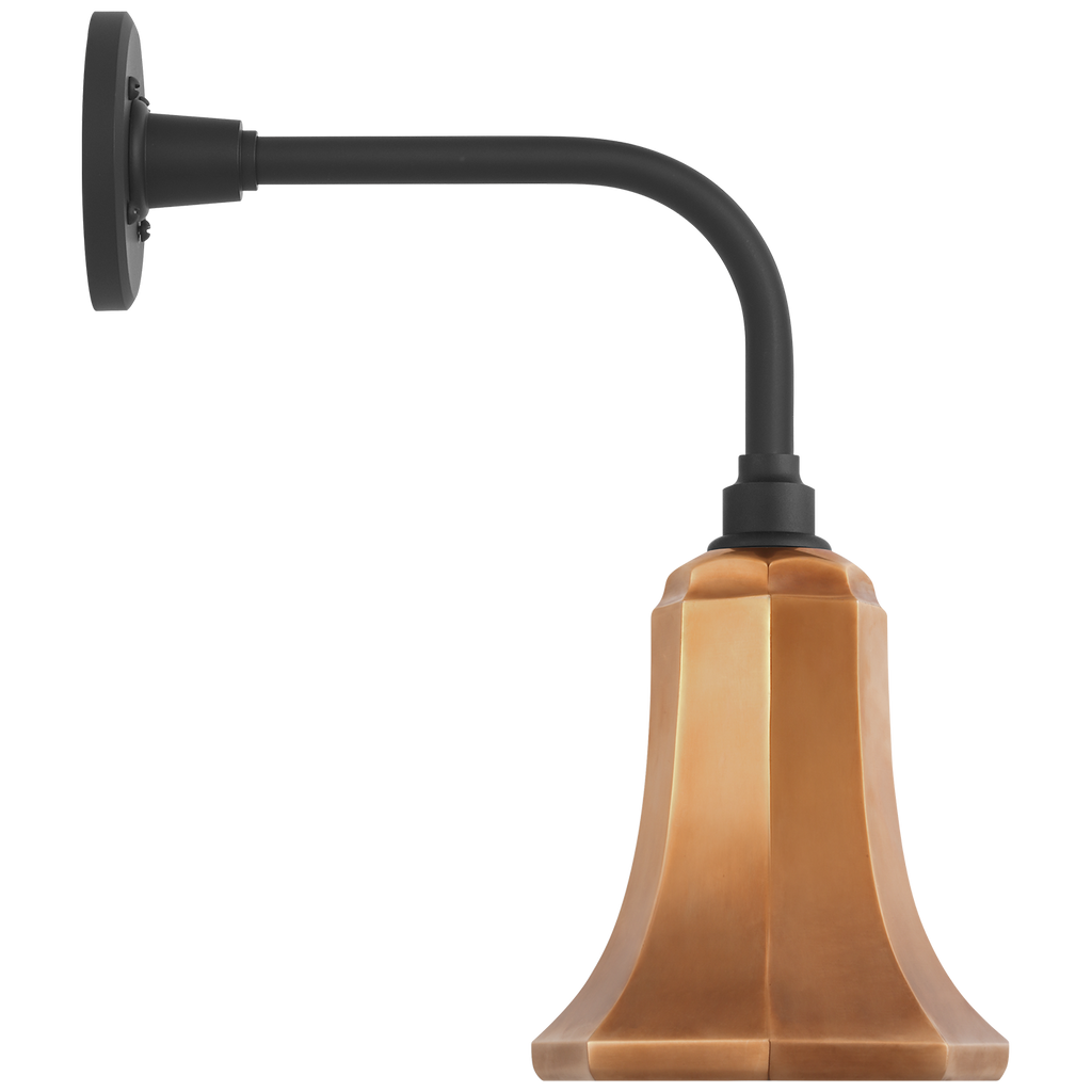 Academy 11" Rex Barn Light | Matte Black | 7.5 | 7.5" Soft Copper Savannah Shade
