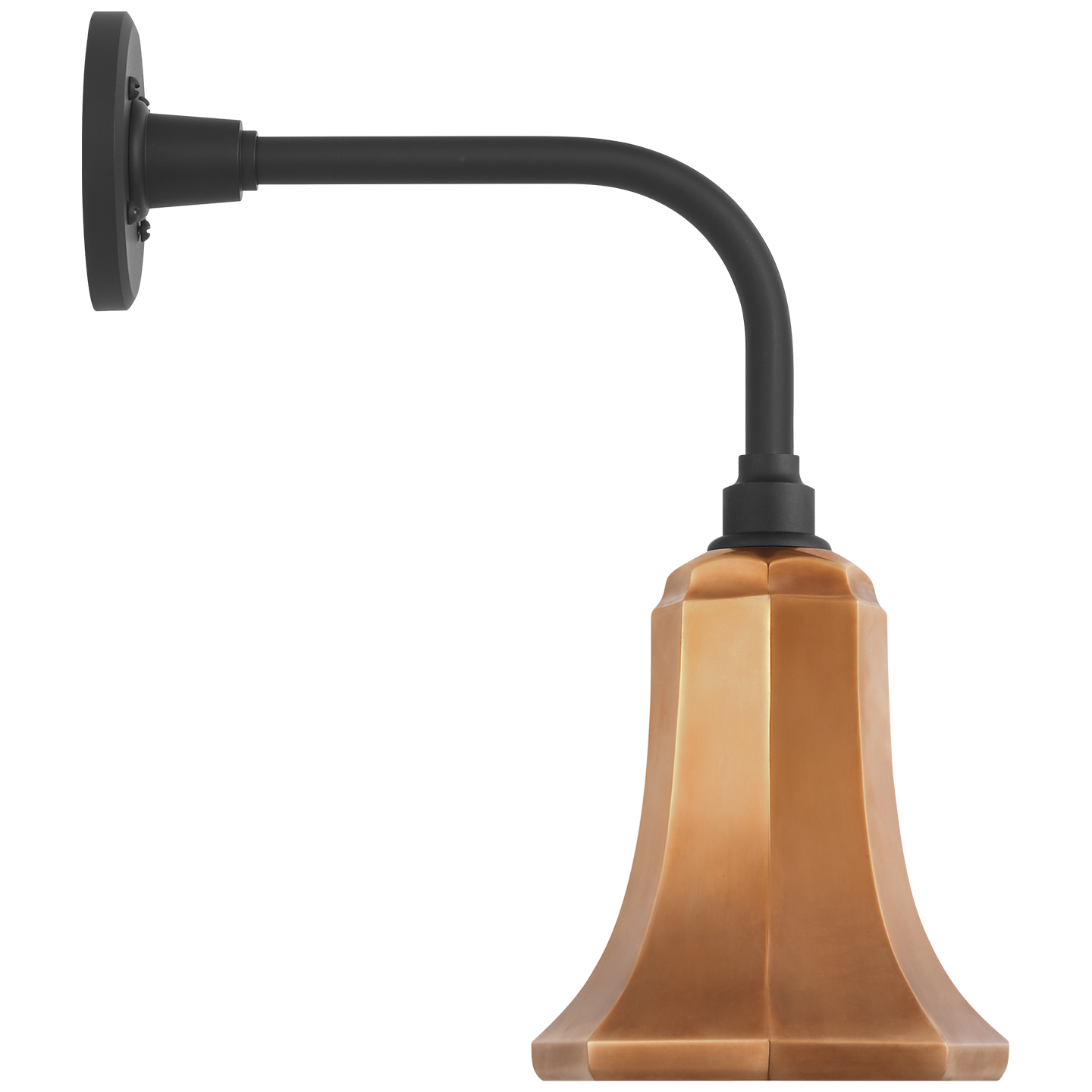 Academy 11" Rex Barn Light | Matte Black | 7.5 | 7.5" Soft Copper Savannah Shade
