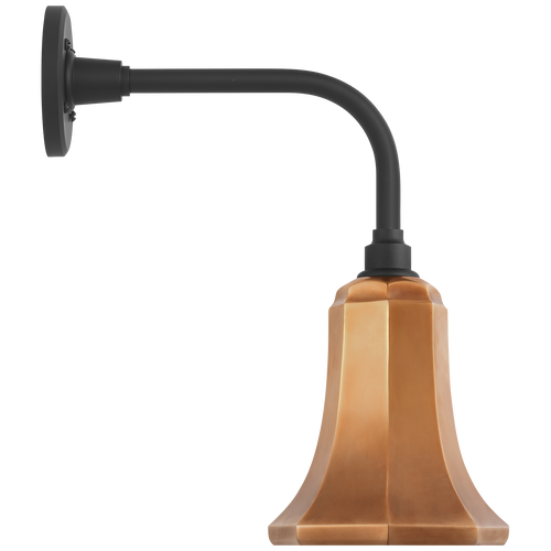Academy 11" Rex Barn Light | Matte Black | 7.5 | 7.5" Soft Copper Savannah Shade