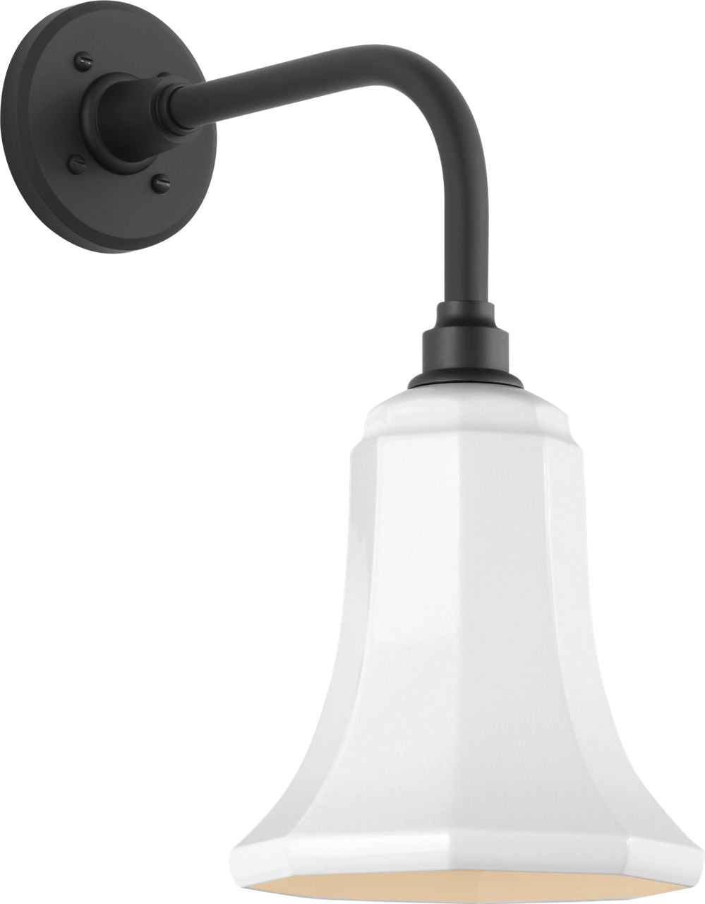 Academy 11" Rex Barn Light | Matte Black | 7.5 | 7.5" White Savannah Shade