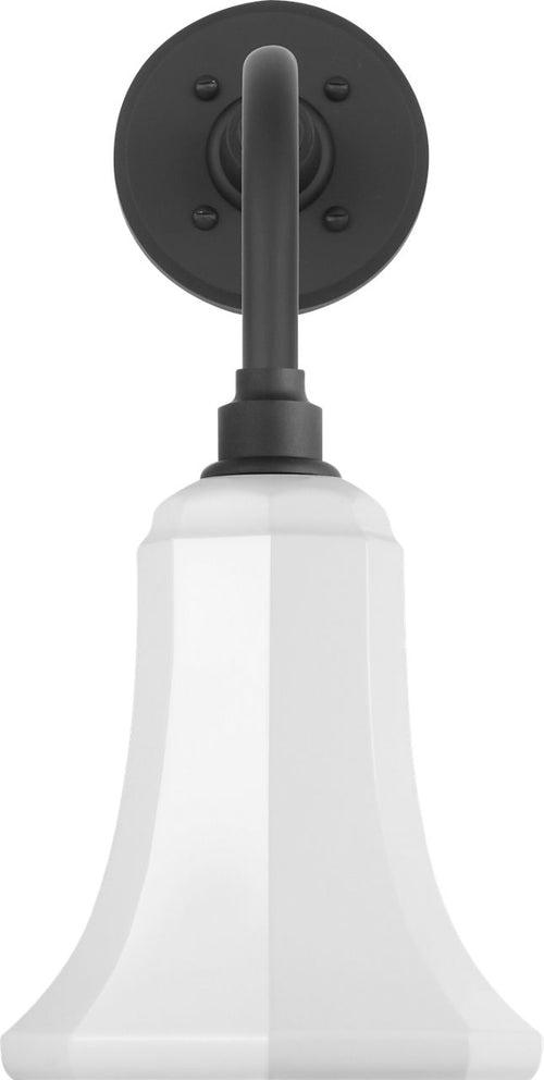 Academy 11" Rex Barn Light | Matte Black | 7.5 | 7.5" White Savannah Shade