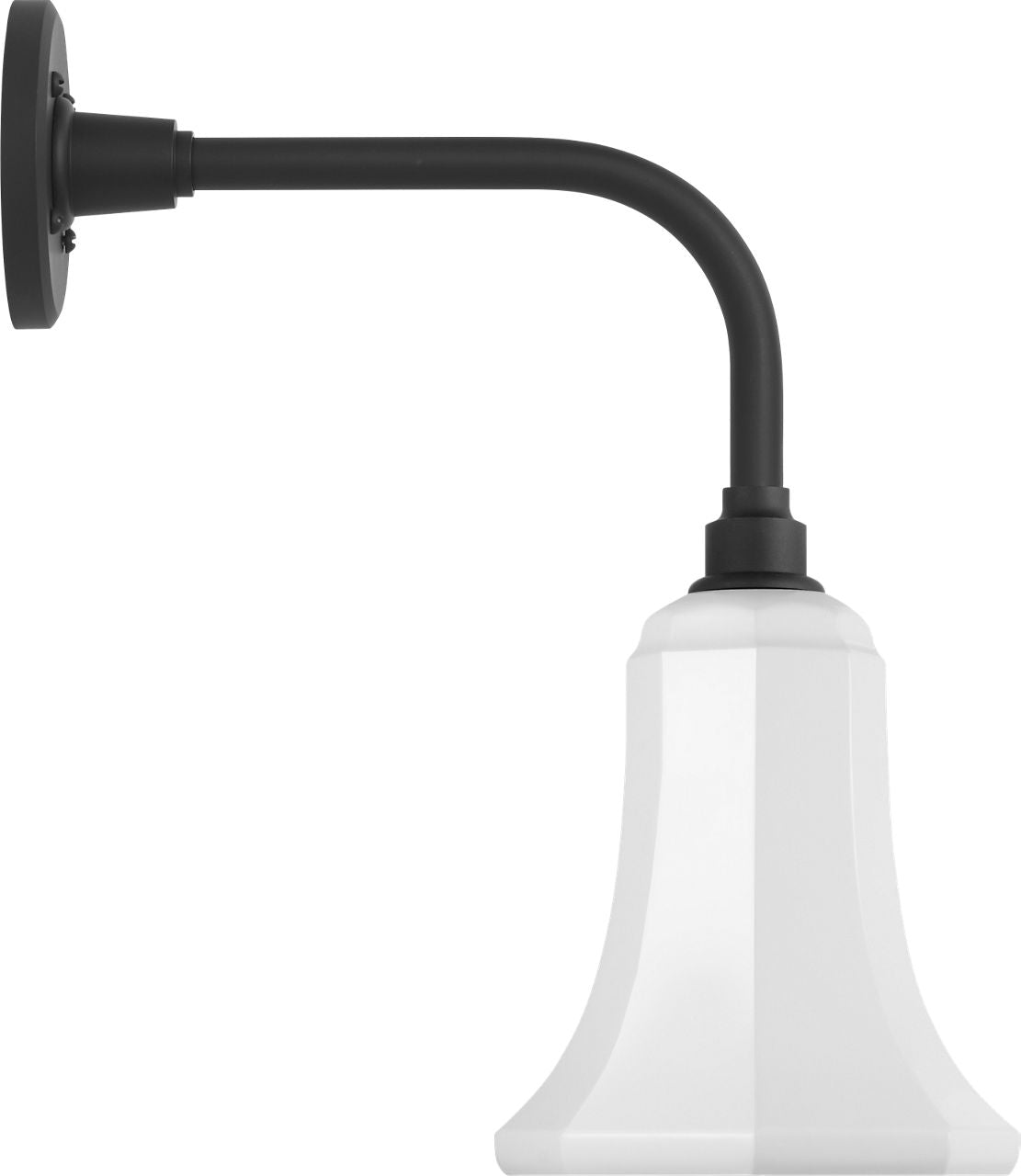 Academy 11" Rex Barn Light | Matte Black | 7.5 | 7.5" White Savannah Shade