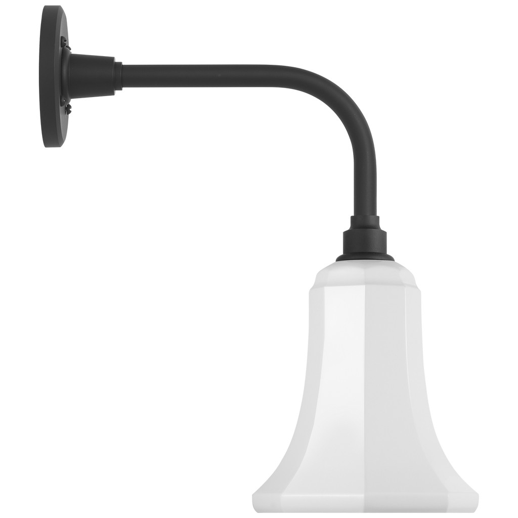 Academy 11" Rex Barn Light | Matte Black | 7.5 | 7.5" White Savannah Shade