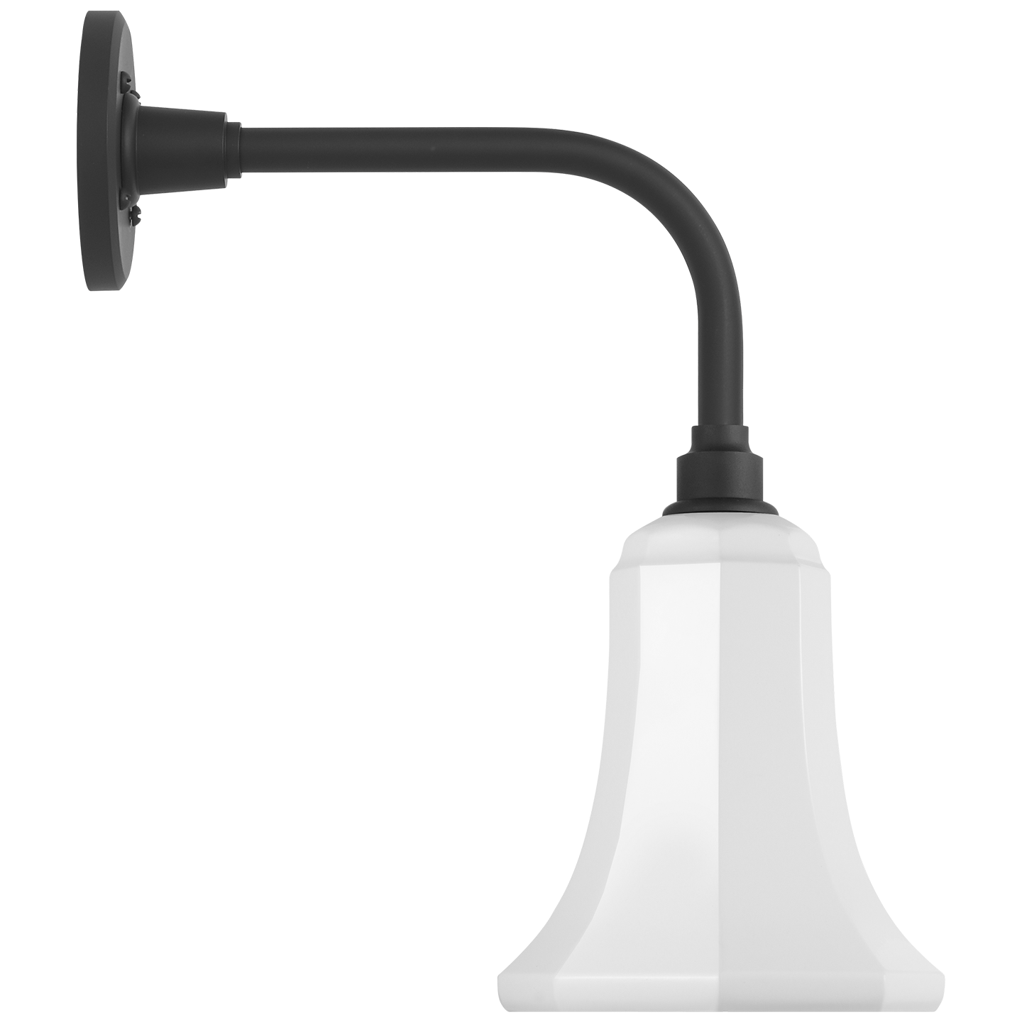 Academy 11" Rex Barn Light | Matte Black | 7.5 | 7.5" White Savannah Shade