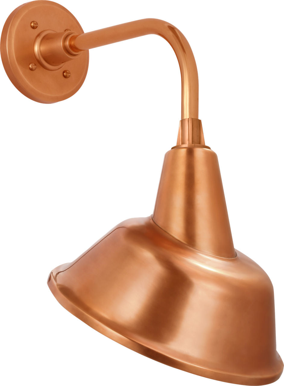 Academy 11" Rex Barn Light | Soft Copper | 12.5 | 12.5" Soft Copper Tilted Bowers Shade