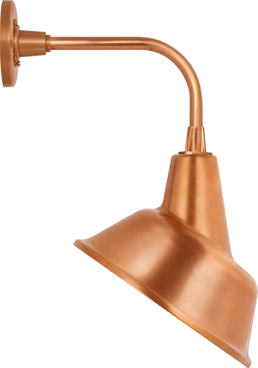 Academy 11" Rex Barn Light | Soft Copper | 12.5 | 12.5" Soft Copper Tilted Bowers Shade
