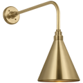 Academy 20" Rex Barn Light | Hand-Rubbed Antique Brass | 9 | 9" Hand-Rubbed Antique Brass Conical Savannah Shade