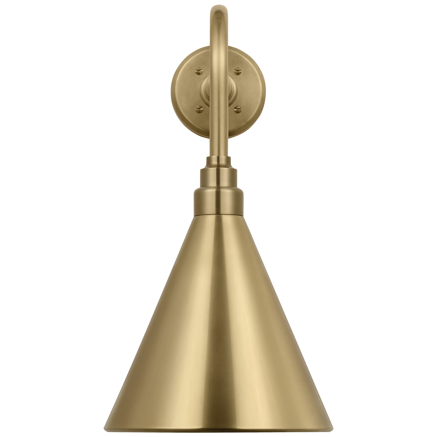 Academy 20" Rex Barn Light | Hand-Rubbed Antique Brass | 9 | 9" Hand-Rubbed Antique Brass Conical Savannah Shade