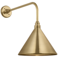 Academy 20" Rex Barn Light | Hand-Rubbed Antique Brass | 12.5 | 12.5" Hand-Rubbed Antique Brass Conical Savannah Shade