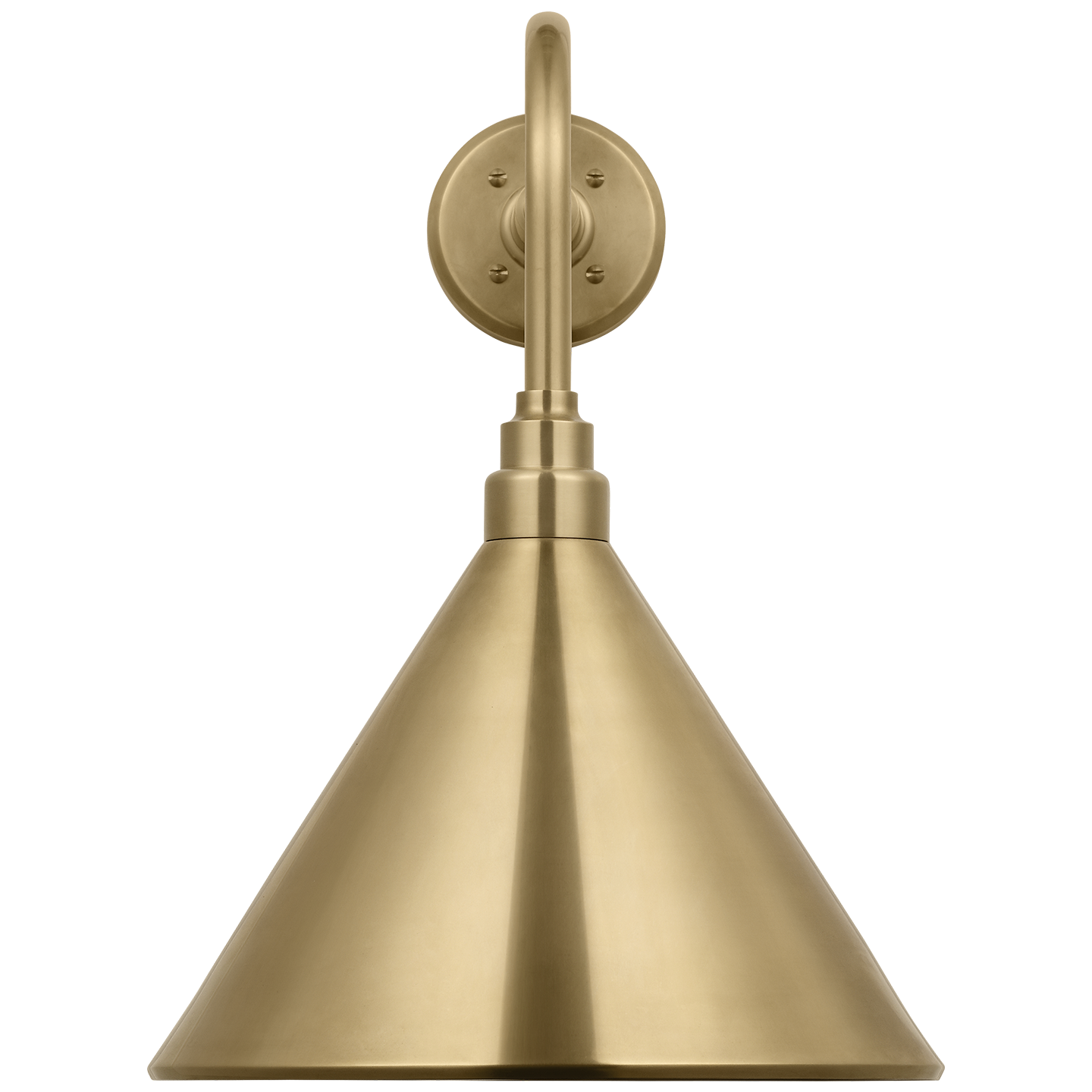 Academy 20" Rex Barn Light | Hand-Rubbed Antique Brass | 12.5 | 12.5" Hand-Rubbed Antique Brass Conical Savannah Shade