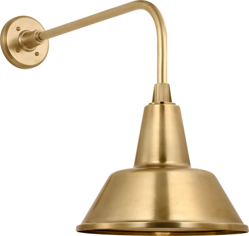 Academy 20" Rex Barn Light | Hand-Rubbed Antique Brass | 12.5 | 12.5" Hand-Rubbed Antique Brass Bowers Shade