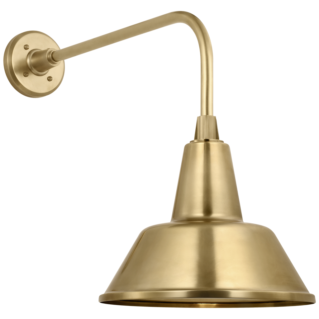 Academy 20" Rex Barn Light | Hand-Rubbed Antique Brass | 12.5 | 12.5" Hand-Rubbed Antique Brass Bowers Shade