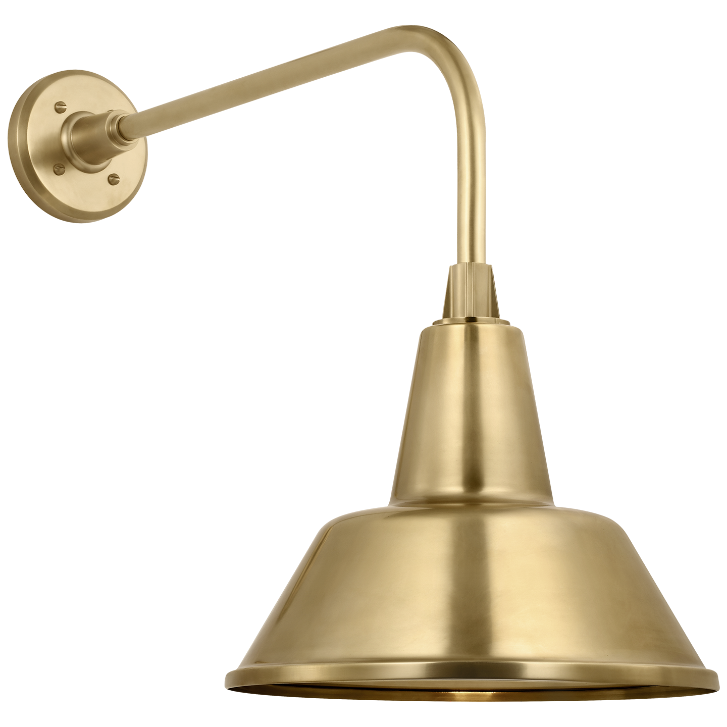 Academy 20" Rex Barn Light | Hand-Rubbed Antique Brass | 12.5 | 12.5" Hand-Rubbed Antique Brass Bowers Shade