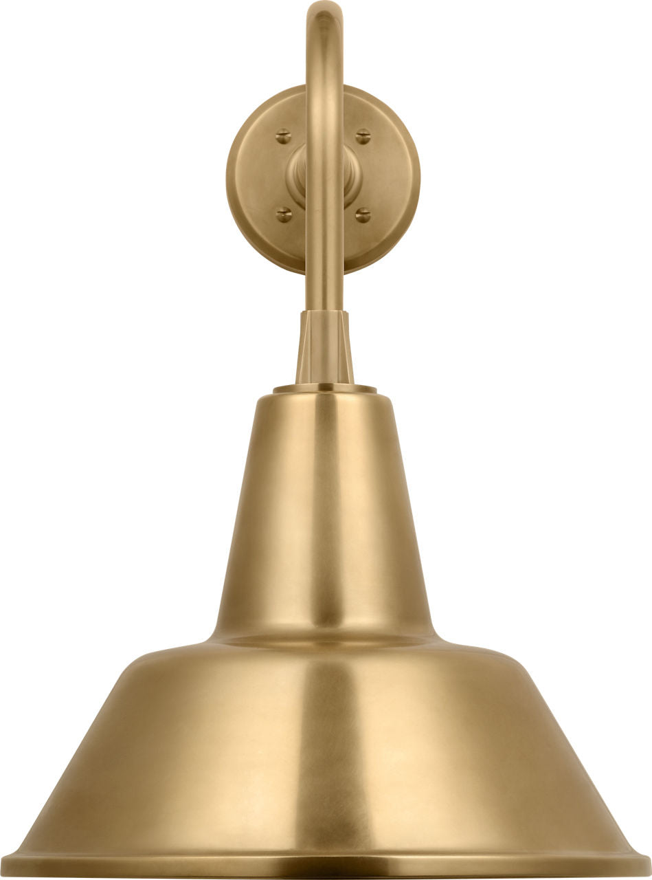 Academy 20" Rex Barn Light | Hand-Rubbed Antique Brass | 12.5 | 12.5" Hand-Rubbed Antique Brass Bowers Shade