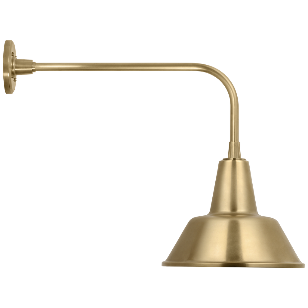 Academy 20" Rex Barn Light | Hand-Rubbed Antique Brass | 12.5 | 12.5" Hand-Rubbed Antique Brass Bowers Shade