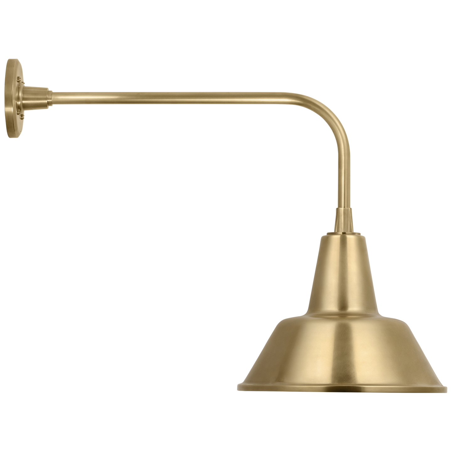 Academy 20" Rex Barn Light | Hand-Rubbed Antique Brass | 12.5 | 12.5" Hand-Rubbed Antique Brass Bowers Shade