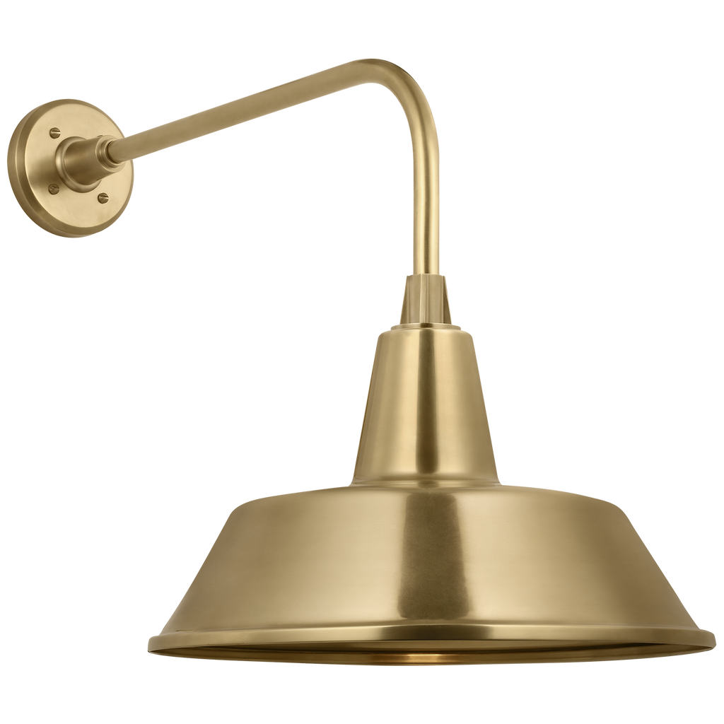 Academy 20" Rex Barn Light | Hand-Rubbed Antique Brass | 16 | 16" Hand-Rubbed Antique Brass Bowers Shade