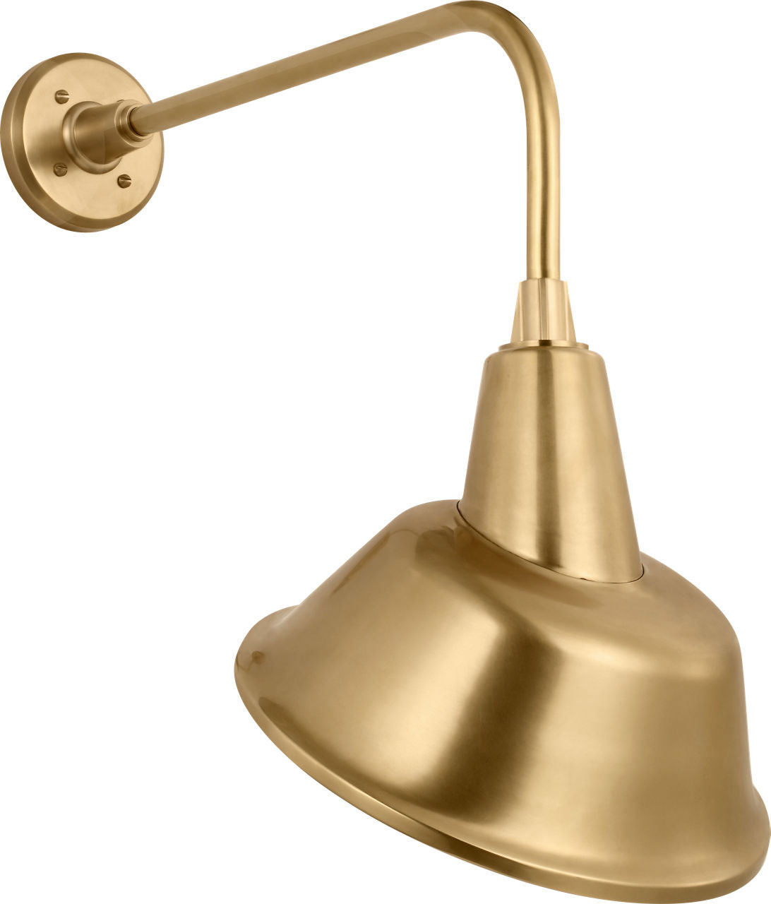 Academy 20" Rex Barn Light | Hand-Rubbed Antique Brass | 12.5 | 12.5" Hand-Rubbed Antique Brass Tilted Bowers Shade