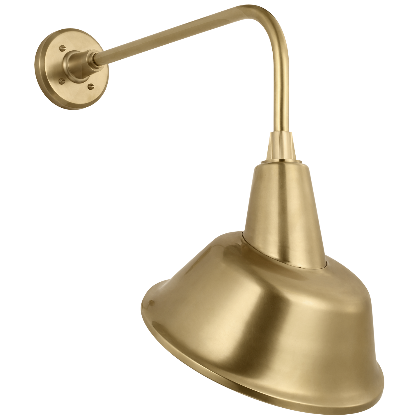 Academy 20" Rex Barn Light | Hand-Rubbed Antique Brass | 12.5 | 12.5" Hand-Rubbed Antique Brass Tilted Bowers Shade