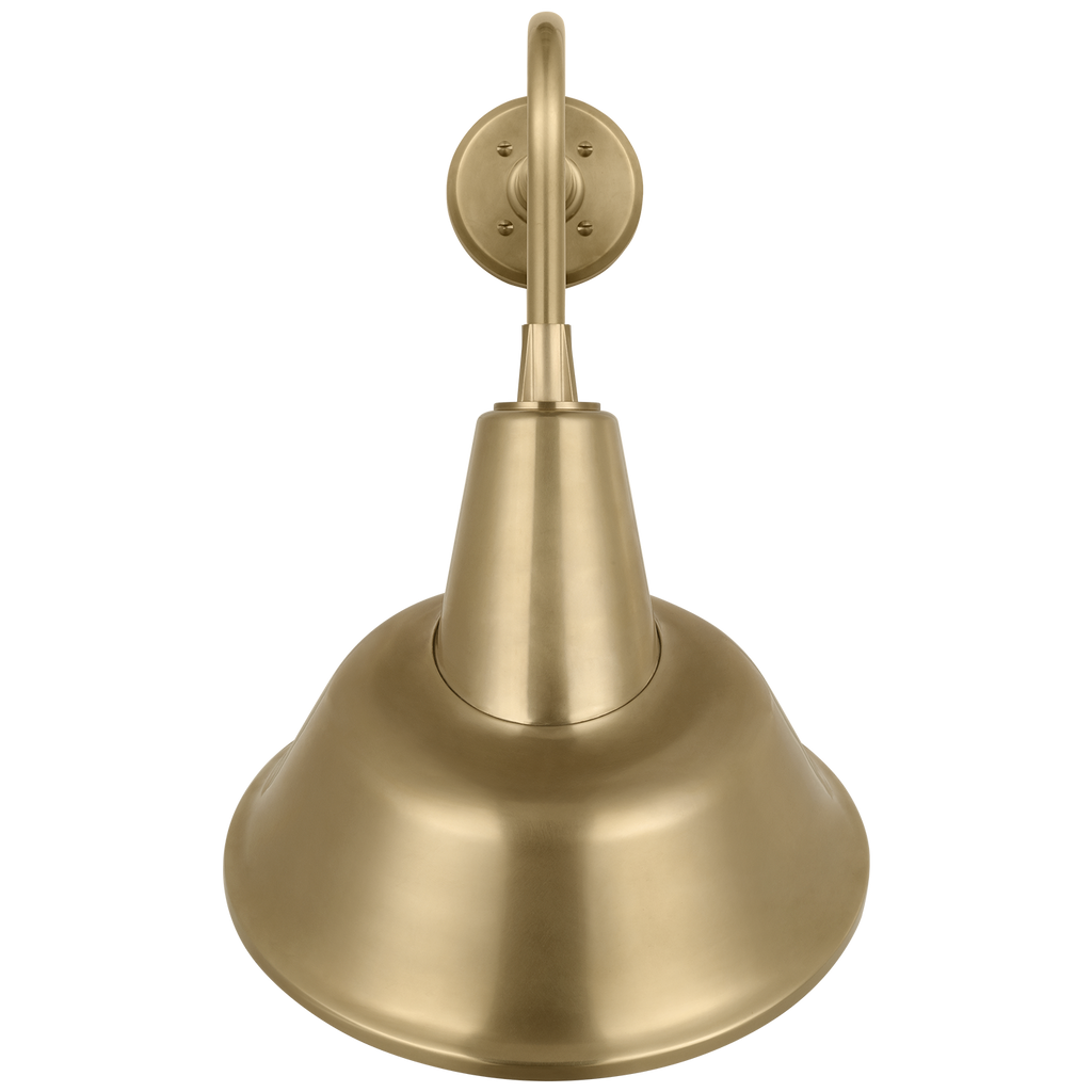 Academy 20" Rex Barn Light | Hand-Rubbed Antique Brass | 12.5 | 12.5" Hand-Rubbed Antique Brass Tilted Bowers Shade