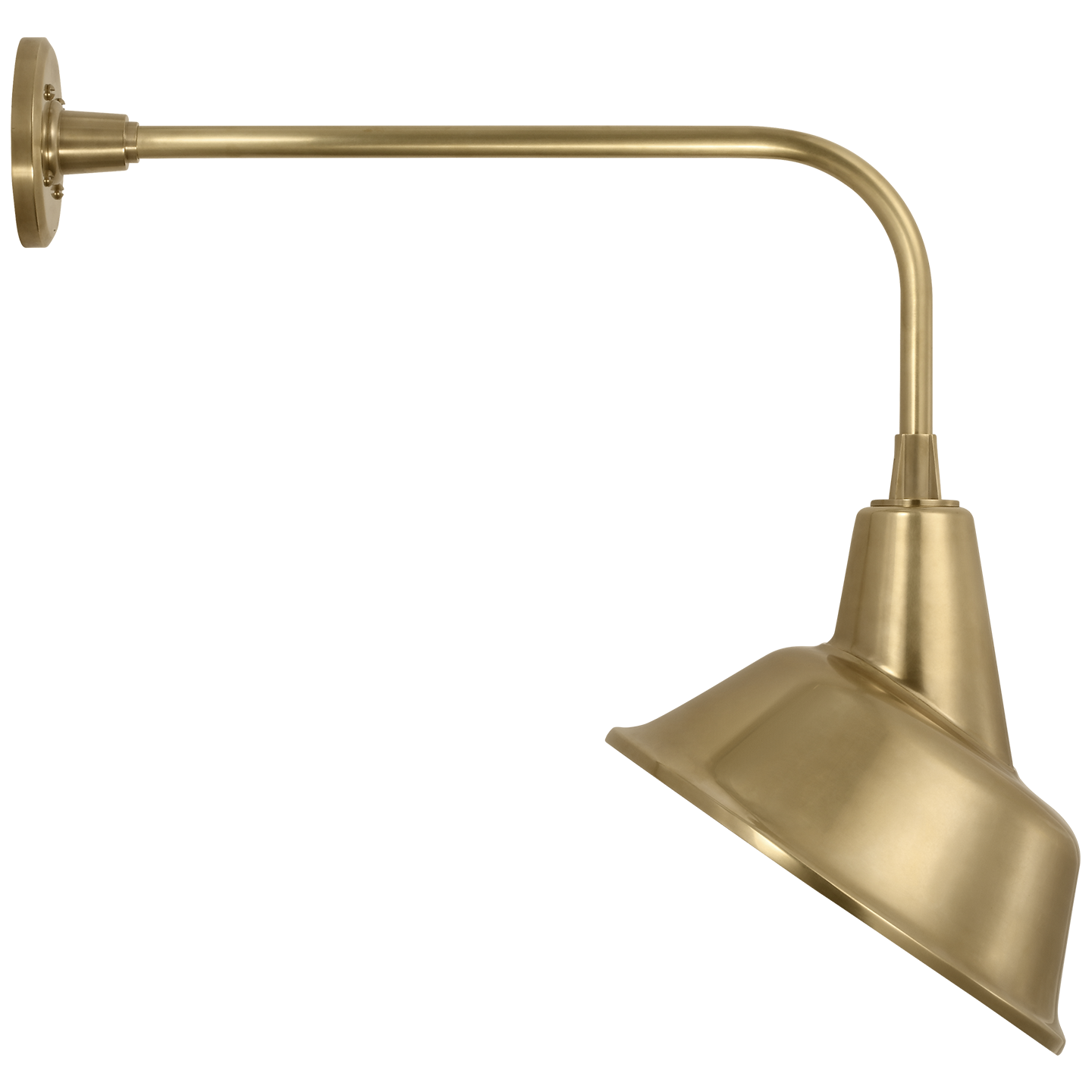 Academy 20" Rex Barn Light | Hand-Rubbed Antique Brass | 12.5 | 12.5" Hand-Rubbed Antique Brass Tilted Bowers Shade