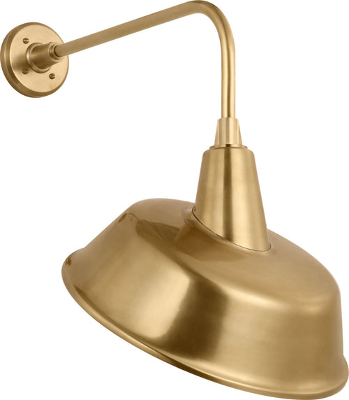 Academy 20" Rex Barn Light | Hand-Rubbed Antique Brass | 16 | 16" Hand-Rubbed Antique Brass Tilted Bowers Shade