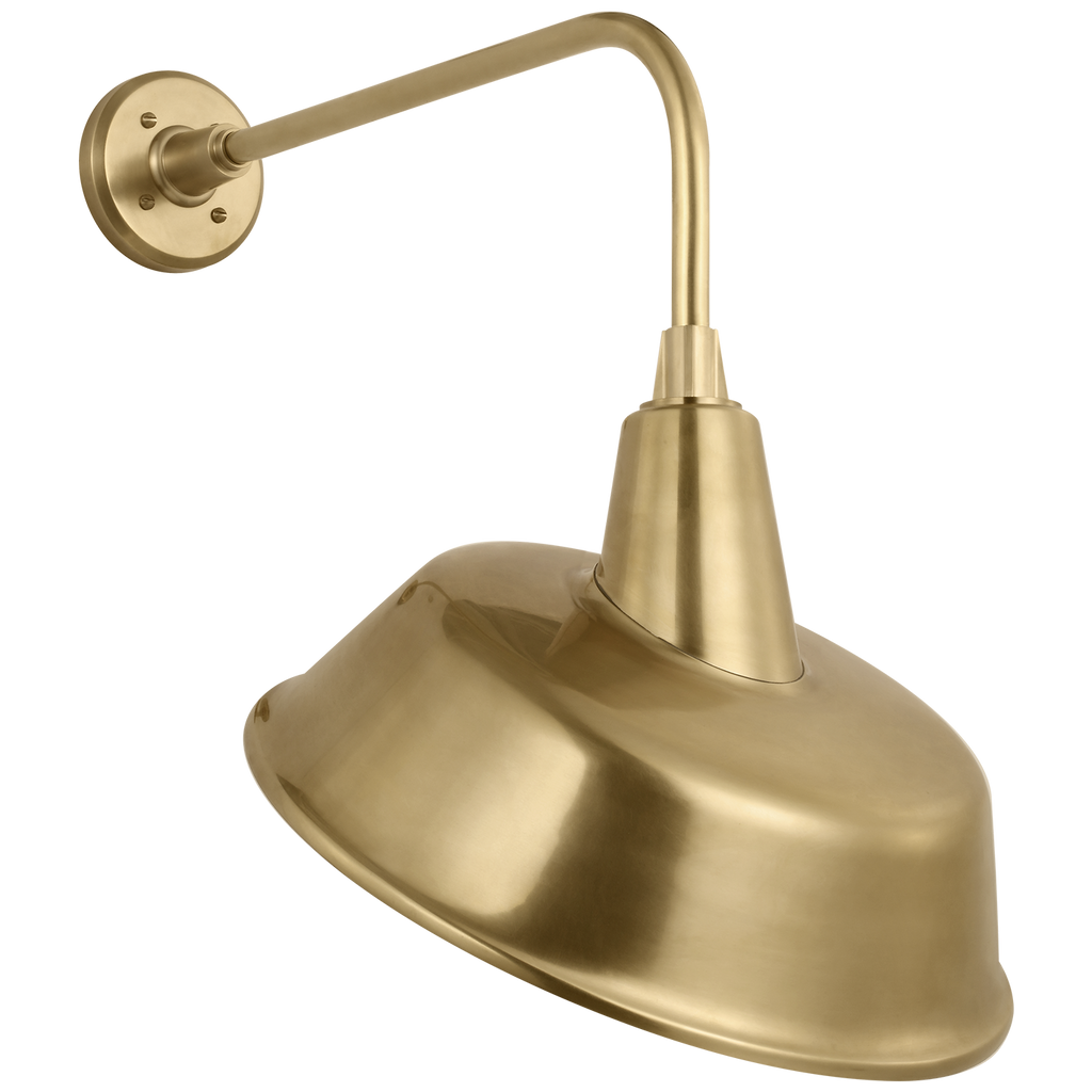 Academy 20" Rex Barn Light | Hand-Rubbed Antique Brass | 16 | 16" Hand-Rubbed Antique Brass Tilted Bowers Shade