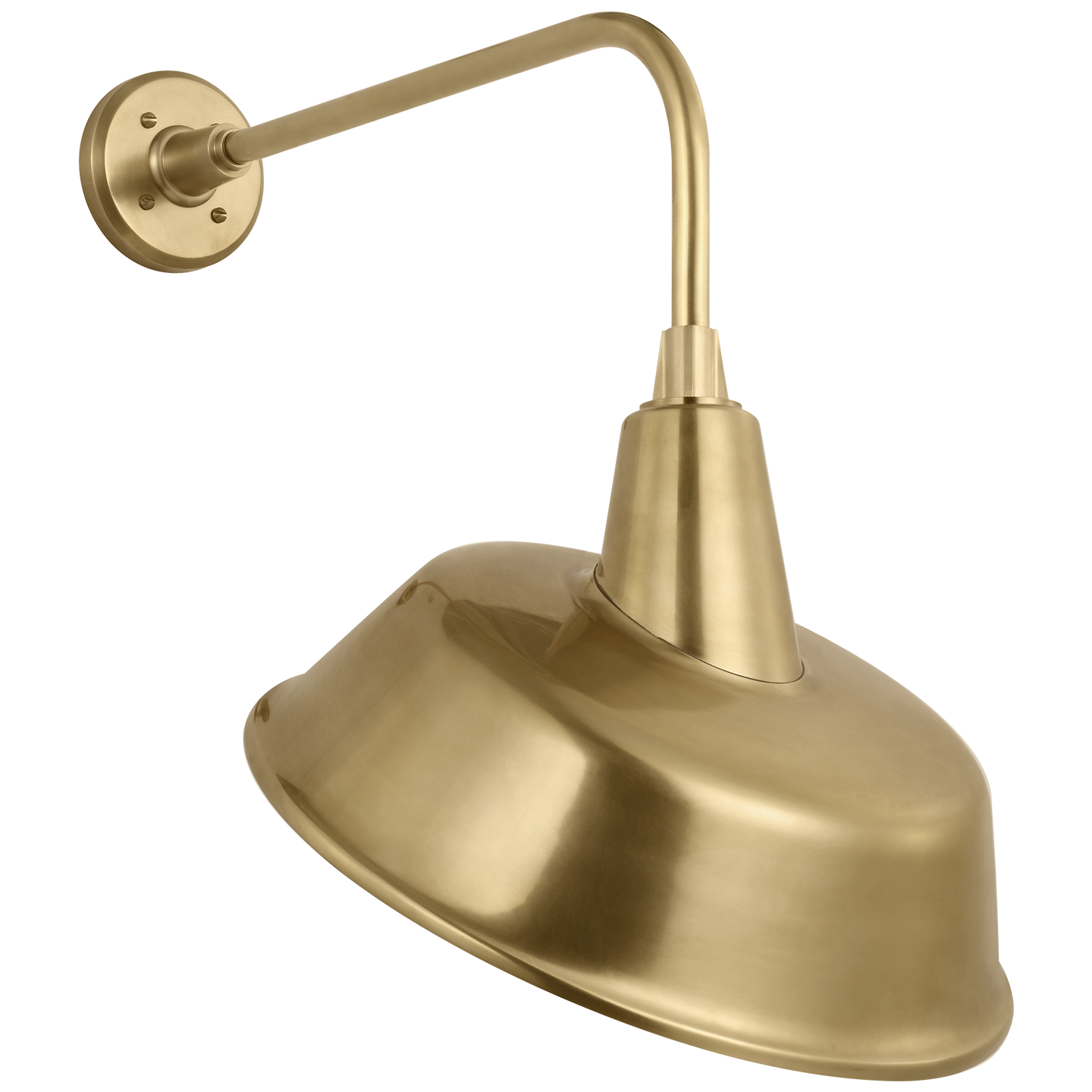 Academy 20" Rex Barn Light | Hand-Rubbed Antique Brass | 16 | 16" Hand-Rubbed Antique Brass Tilted Bowers Shade