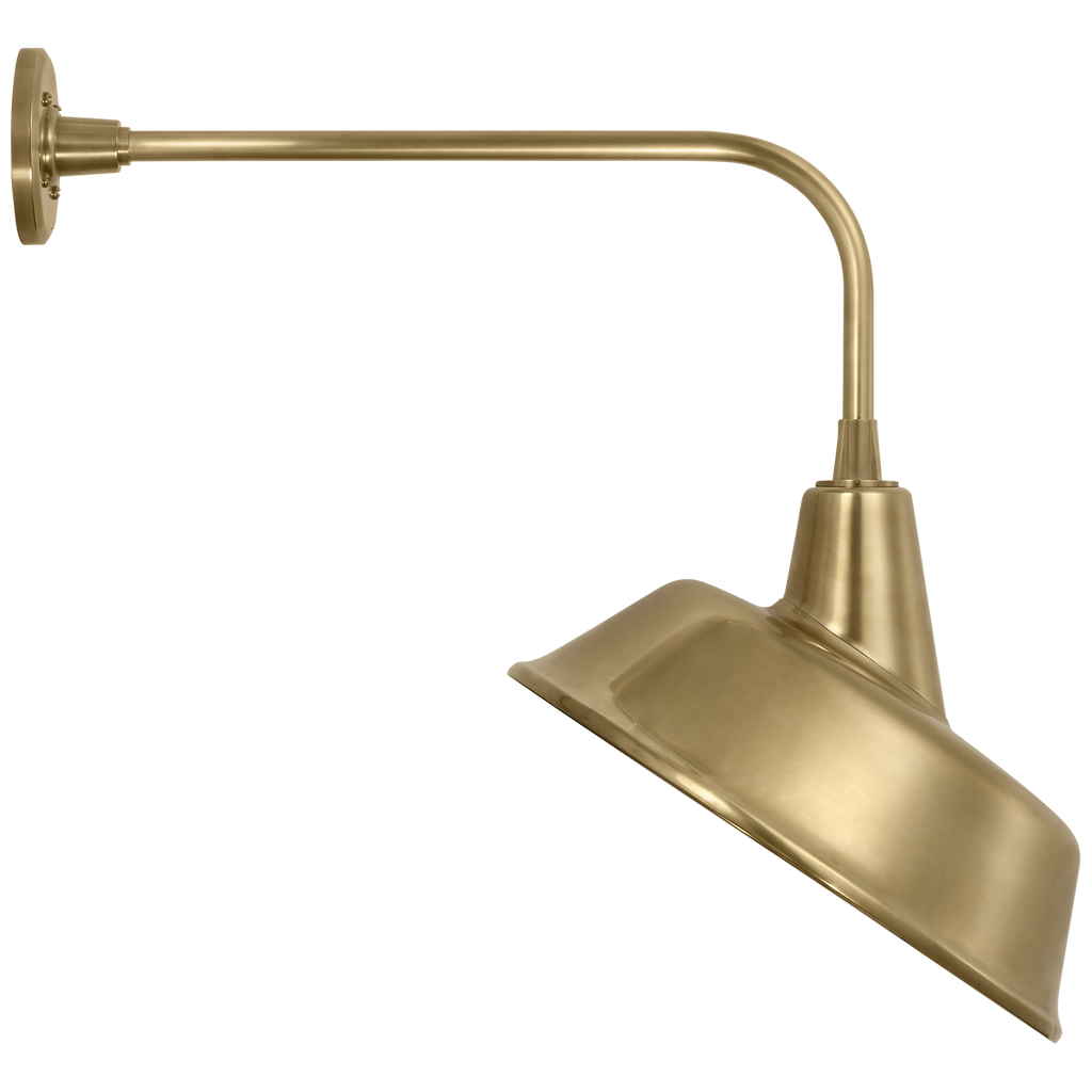 Academy 20" Rex Barn Light | Hand-Rubbed Antique Brass | 16 | 16" Hand-Rubbed Antique Brass Tilted Bowers Shade