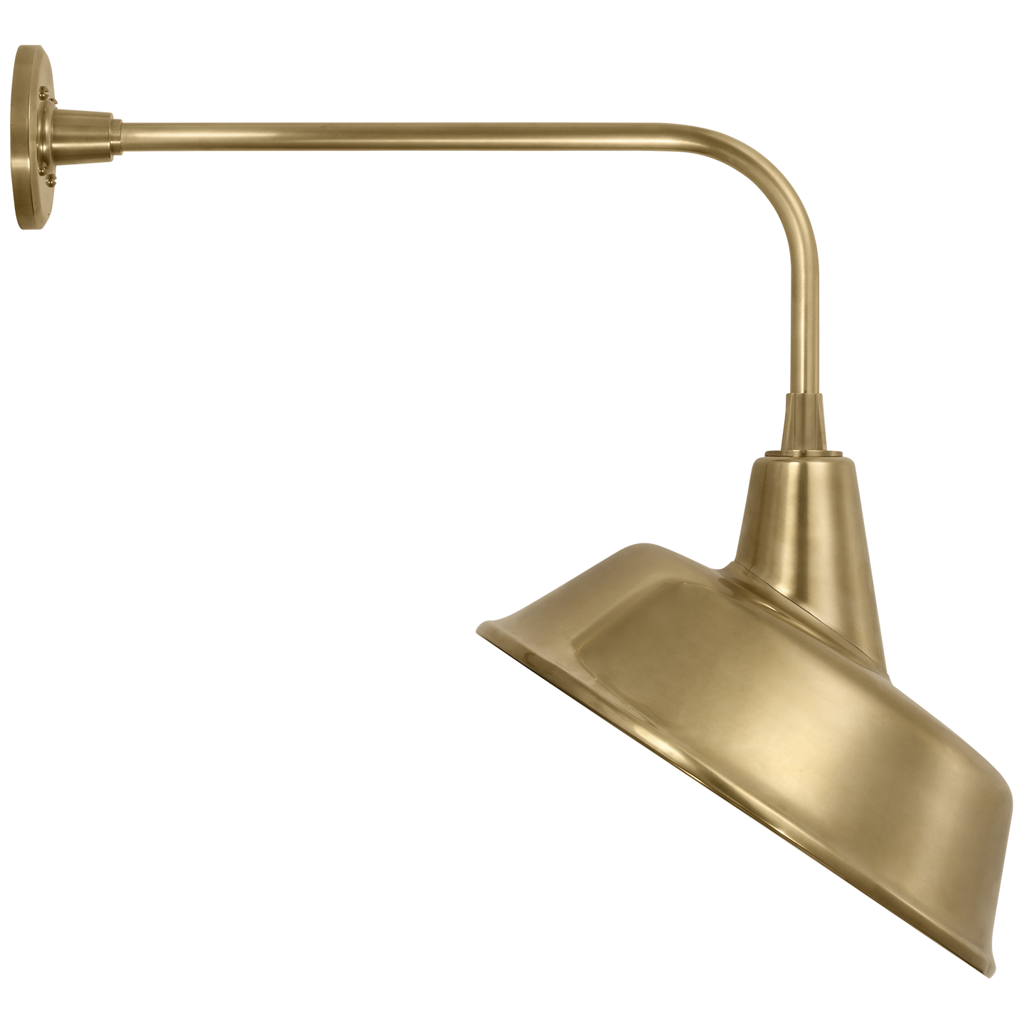 Academy 20" Rex Barn Light | Hand-Rubbed Antique Brass | 16 | 16" Hand-Rubbed Antique Brass Tilted Bowers Shade