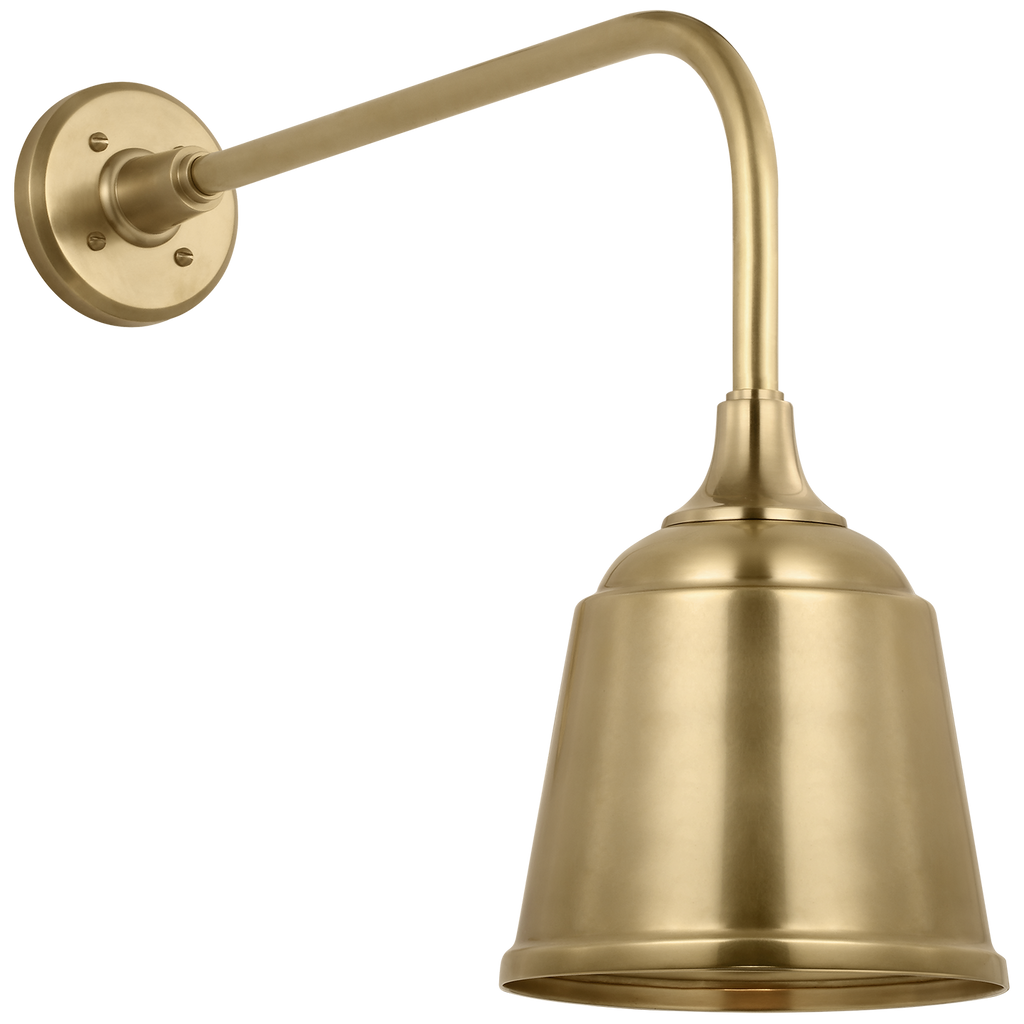 Academy 20" Rex Barn Light | Hand-Rubbed Antique Brass | 8 | 8" Hand-Rubbed Antique Brass Rockhouse Shade