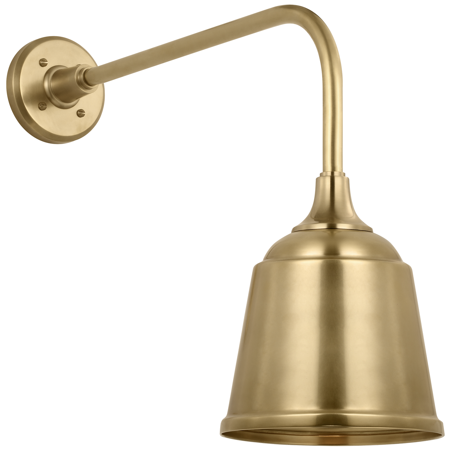Academy 20" Rex Barn Light | Hand-Rubbed Antique Brass | 8 | 8" Hand-Rubbed Antique Brass Rockhouse Shade